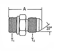 202702 SAE O-Ring Boss to 37º Flare